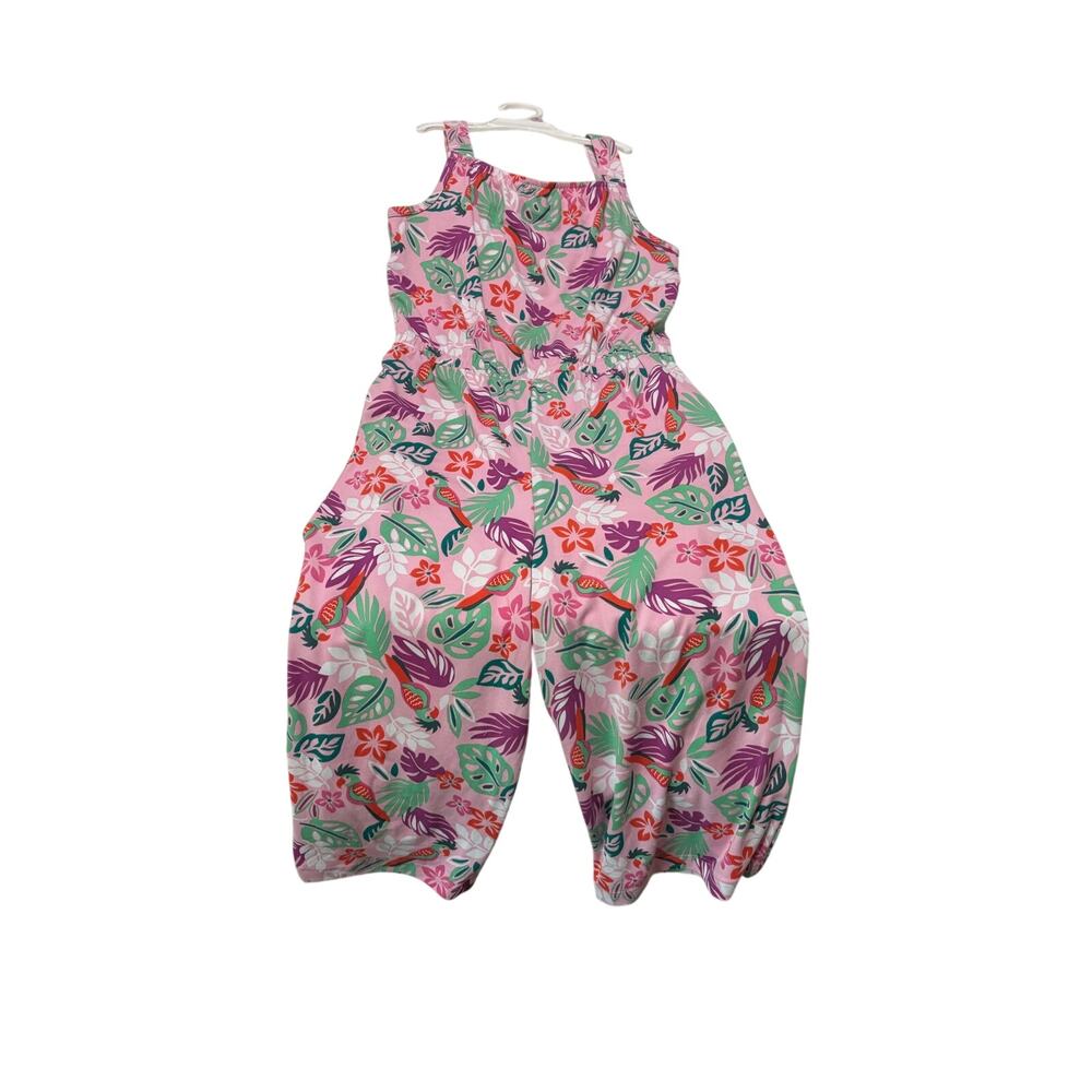 Wonder nation 7/8 pink floral super soft romper palazzo leg tank top nwt perfect